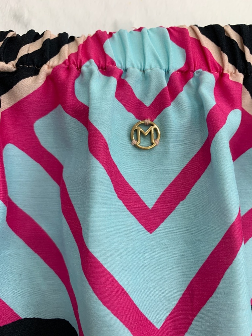 Marie Oliver Bold Abstract Off-The-Shoulder 3/4 Sleeve Top Sz XS - Picture 7 of 12